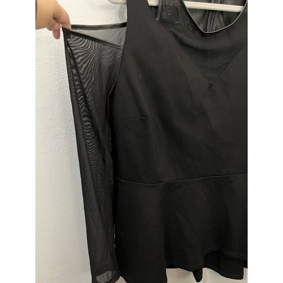 REBEL Wilson X Angels Blouse Sheer Cold Shoulder Black Women 2X - Picture 3 of 12